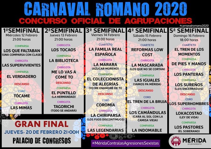 Concurso Oficial de Agrupaciones del Carnaval Romano de Mérida 2020