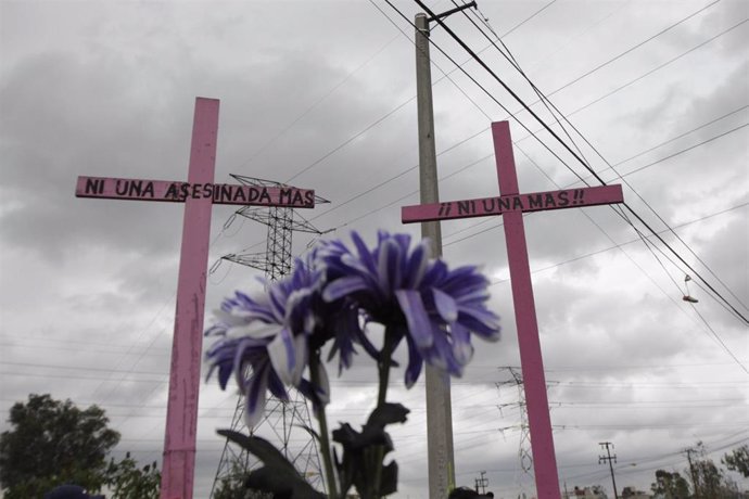 Protesta contra los feminicidios en México
