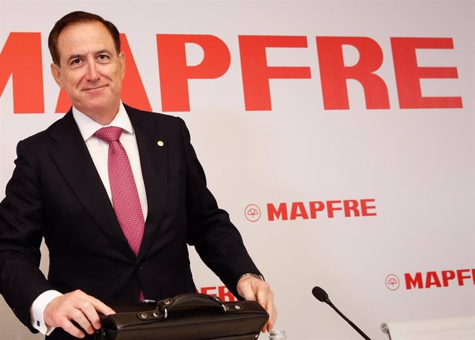 Antonio Huertas, presidente de Mapfre, en la presentación de los resultados de 2019
