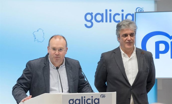 Miguel Tellado e Pedro Puy, en rolda de prensa do PPdeG