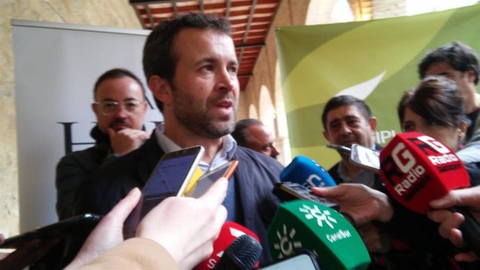 El alcalde de Jaén, Julio Millán, durante las declaraciones