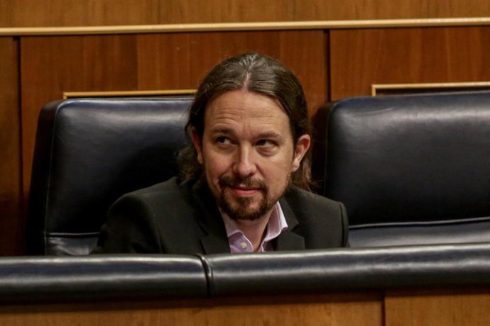 El vicepresidente segundo y ministro de Derechos Sociales y Agenda 2030; Pablo Iglesias, en el Congreso