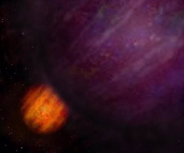 Ilustración de raro emparejamiento cósmico