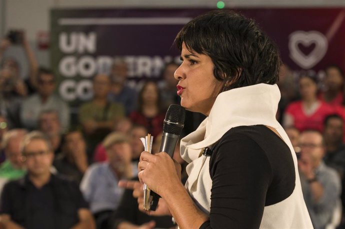 La coordinadora de Podemos Andalucía, Teresa Rodríguez, en una foto de archivo durante un encuentro en Jerez de la Frontera (Cádiz).