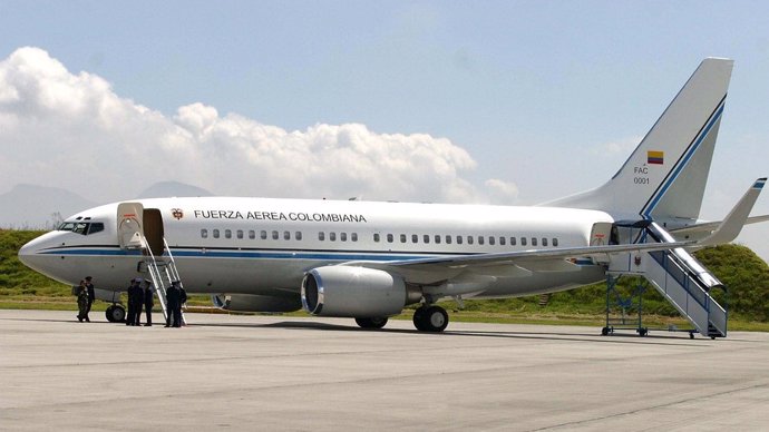 El avión presidencial del jefe de Estado colombiano