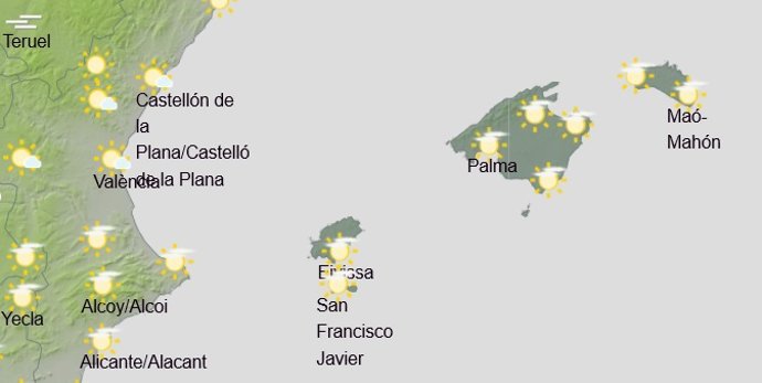 El tiempo en Baleares hoy, 13 de febrero de 2020.
