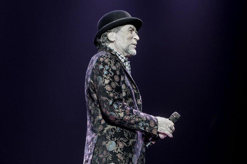 El cantante Joaquín Sabina durante su actuación en el WiZink Center de Madrid el 20 de enero del 2020.