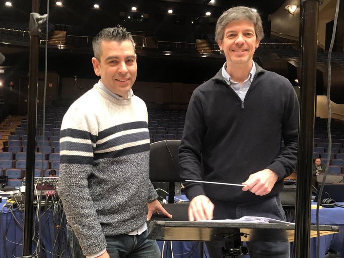 Imagen de la preparación de la banda sonora.