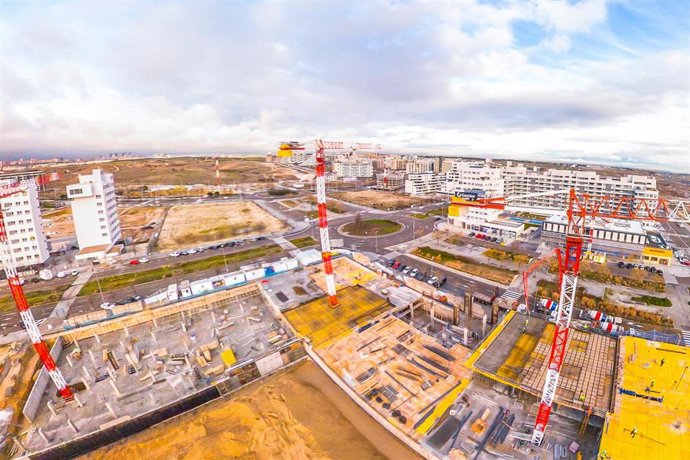 Imagen de recurso de la construcción de viviendas de una promoción impulsada por Gestilar.