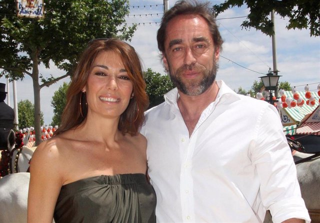 Raquel Revuelta y Miguel Ángel Jiménez, en la Feria de Abril de 2009