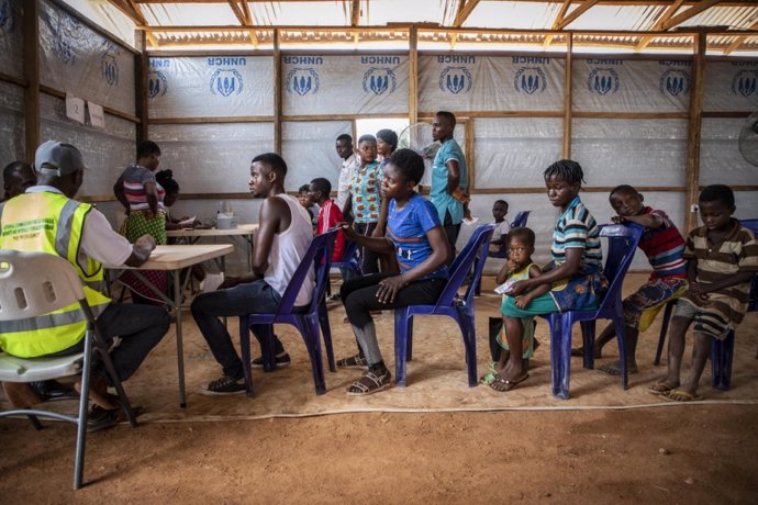 Refugiados cameruneses llegados a Nigeria en abril de 2019