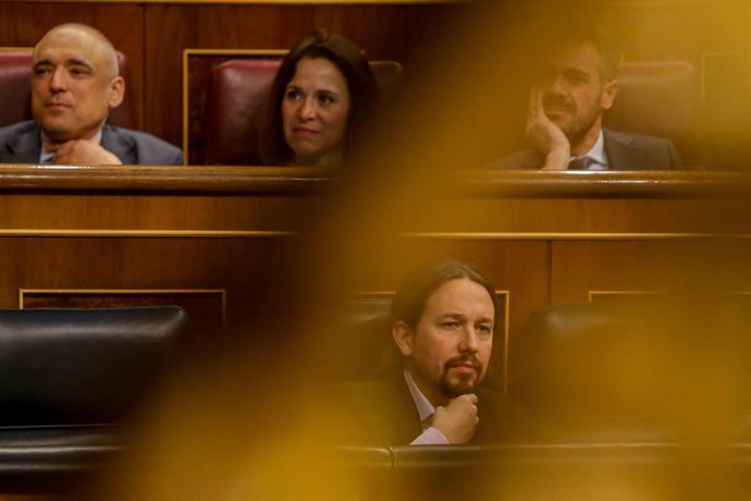 El vicepresidente segundo y ministro de Derechos Sociales y Agenda 2030, Pablo Iglesias, en el Congreso