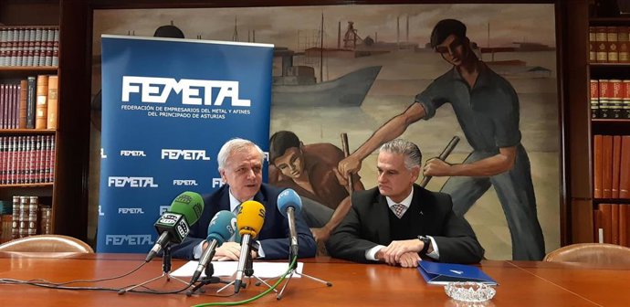 El presidente de Femetal, Guillermo Ulacia, y el director general de SEA Empresas Alavesas, Juan Ugarte