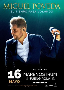 Miguel Poveda estará en Marenostrum Fuengirola el 16 de mayo para presentar 'El tiempo pasa volando'