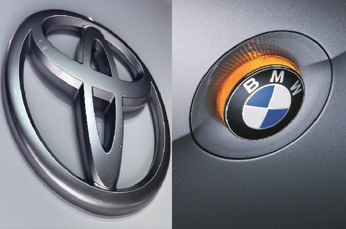 Logo de Toyota y BMW.