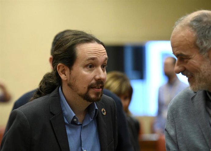 El vicepresidente segundo y ministro de Derechos Sociales y Agenda 2030, Pablo Iglesias en el Congreso