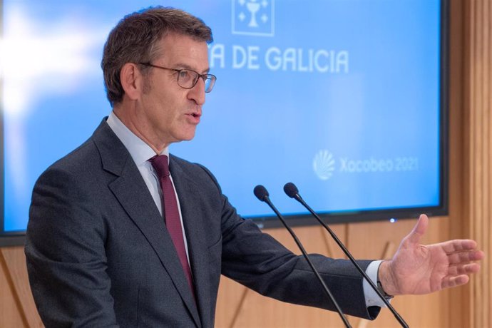 O titular do Goberno galego na rolda de prensa do Consello