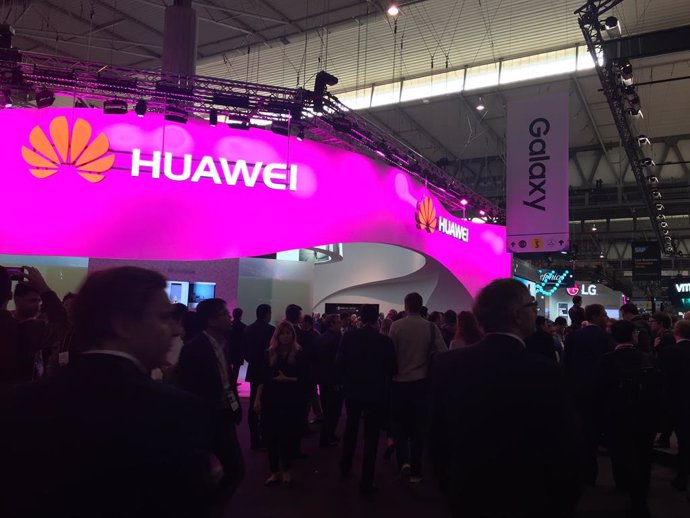 L'estand de Huawei l'MWC de l'any 2017