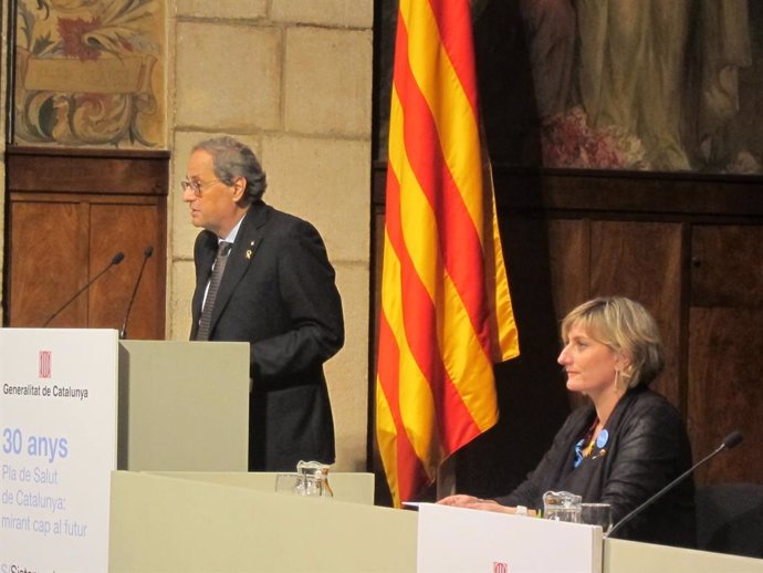 El president Quim Torra i la consellera Alba Vergés