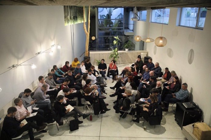 Reunión de cargos electos de Más Madrid.