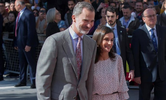 Los Reyes Felipe VI y doña Letizia  visitan la parroquia de Nuestra Señora de la Asunción con motivo del Año Jubilar Mariano del Rocío Almonte (Huelva) a 14 de febrero del 2020