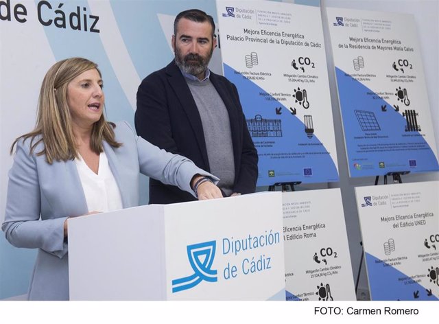 La presidenta de Diputación de Cádiz, Irene García, en la presentación de proyectos de proyectos de eficiencia energética