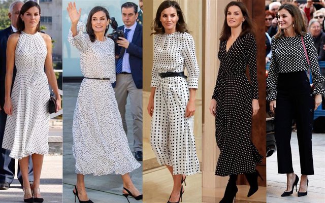 A la Reina Letizia le gustan lunares, ¡qué arte!