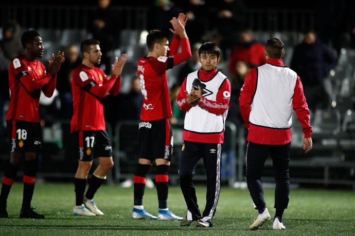 Los jugadores del RCD Mallorca celebran una victoria.