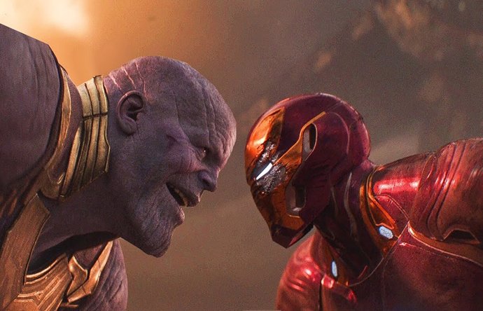 Thanos vs Iron Man en Vengadores: Endgame