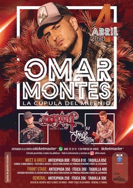 Cartel concierto de Omar Montes en Valladolid