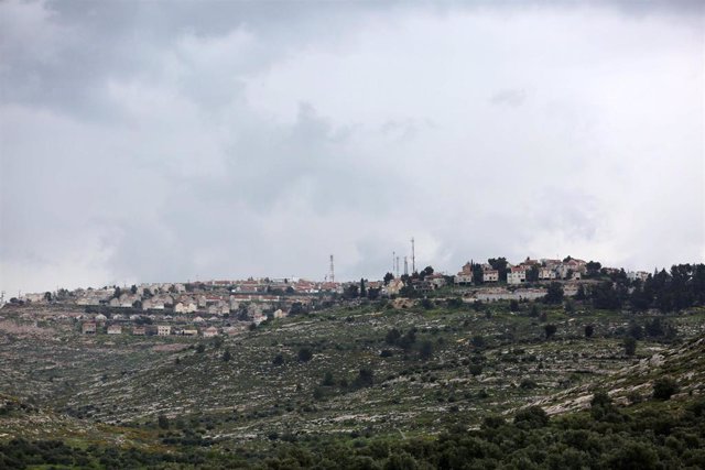 Vista general del asentamiento israelí de Elon Moreh, situado cerca de la ciudad palestina de Nablús, en Cisjordania