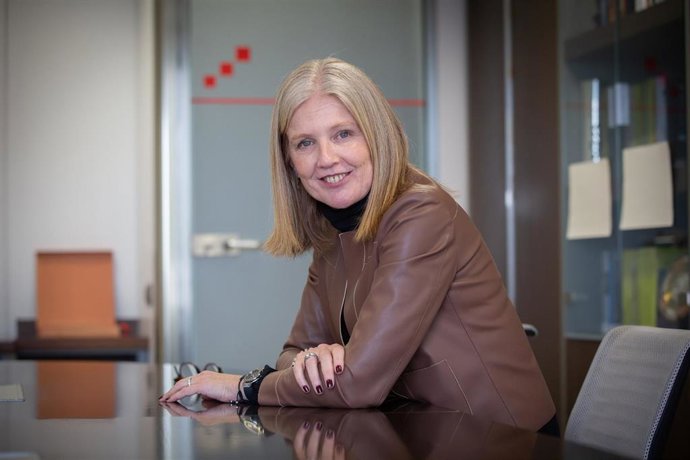 La directora general de Industria de la Generalitat, Matilde Villarroya, en una entrevista de Europa Press