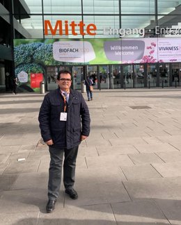 Antonio Jesús Rodríguez en la feria Biofach de Nuremberg