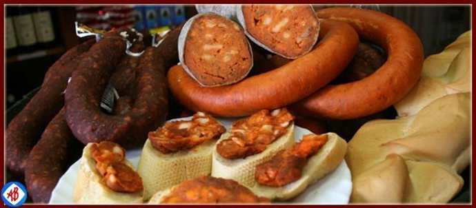 Patatera, embutido que emplea una mezcla de grasa de cerdo ibérico y patatas en puré.