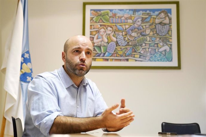 El portavoz de En Marea en el Parlamento de Galicia, Luís Villares, durante una entrevista con Europa Press en el Parlamento de Galicia, en Santiago de Compostela/Galicia (España) a 16 de enero de 2020.