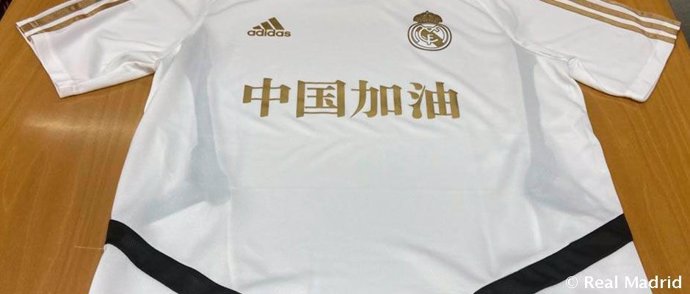 El Real Madrid saltará al campo ante el Celta con camisetas con un mensaje de apoyo a China ante el coronavirus