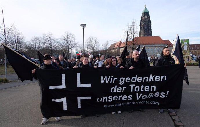 Manifetación neonazi en Dresde