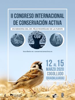 Cartel del II Congreso de Conservación Activa que ha sido cancelado.