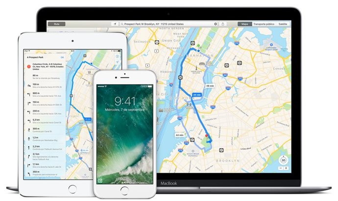 Apple Maps, la aplicación de mapas de la empresa de Cupertino