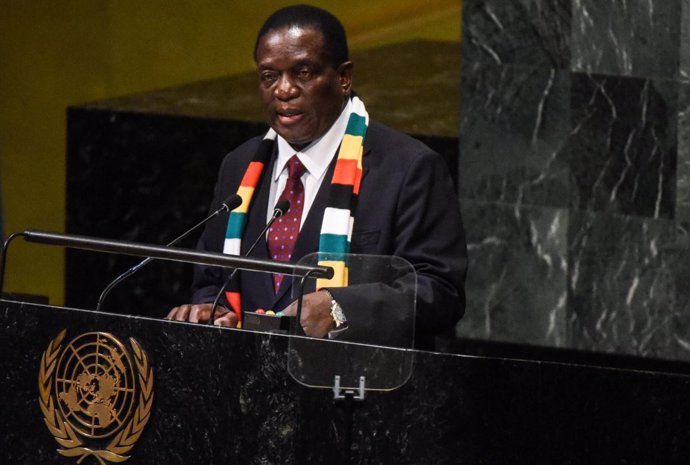 El presidente de Zimbabue, Emmerson Mnangagwa