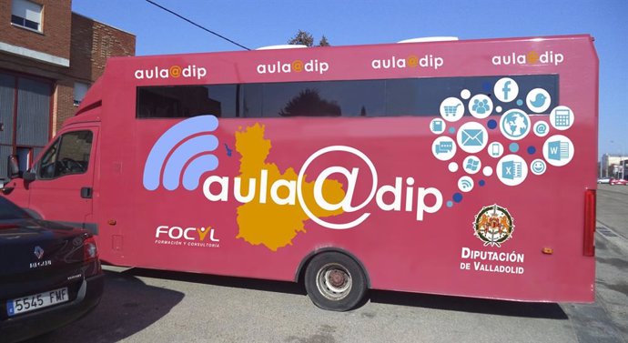 Autobús de AulaDip de la Diputación de Valladolid.