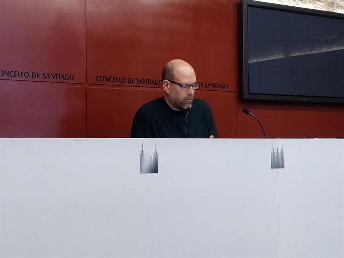 El portavoz de Compostela Aberta, Martiño Noriega