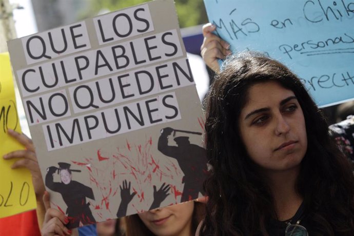 Una manifestación contra la violencia sexual en Chile