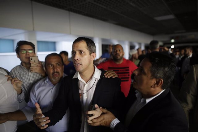Juan Guaidó a su regreso a Caracas