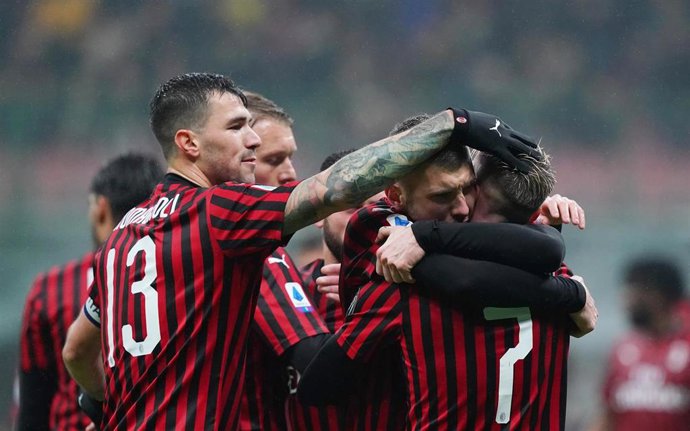 Los jugadores del AC Milan