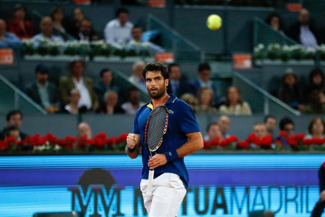Pablo Andujar during the Mutua Madrid Open, Masters 1000, tennis match played at Caja Magica, Madrid, Spain, between Pablo Andujar and Feliciano Lopez, May 7th, 2018.
