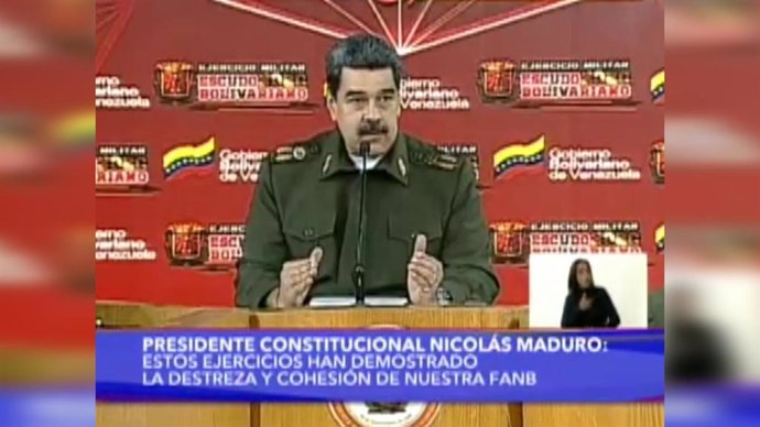 VÍDEO: Venezuela.- Maduro responde a Trump que no temen defender "con las armas"