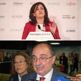 La presidenta del Gobierno riojano, Concha Andreu, y el presidente de Aragón, Javier Lambán, se reunirán este miércoles en Logroño