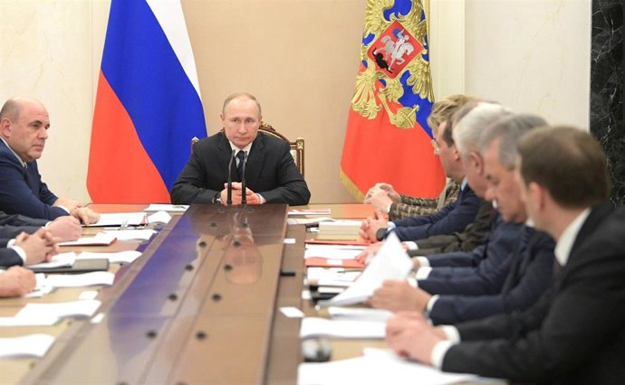 Vladimir Putin, en una reunión del Consejo de Seguridad de Rusia, en Moscú