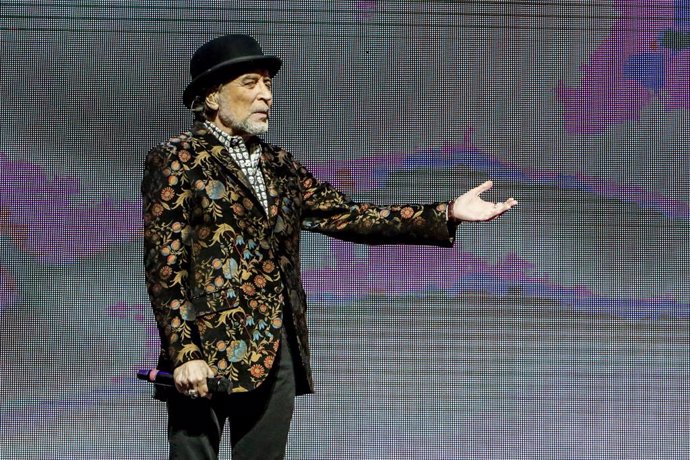 El cantant Joaquín Sabina, durant la seva actuació al WiZink Center de Madrid el passat 20 de gener del 2020.